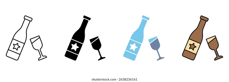 CHAMPAGNE concept line icon. Simple element illustration.