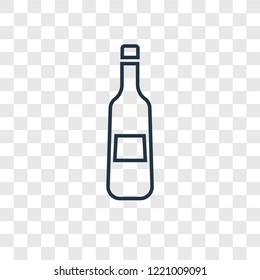 Champagne concept vector linear icon isolated on transparent background, Champagne concept transparency concept in outline style