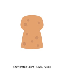 Champagne cork bottle vector illustration