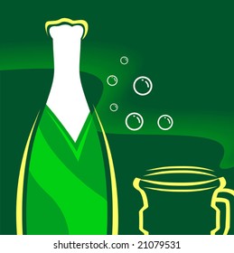 champagne and cup