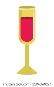 Champagne cup isolated