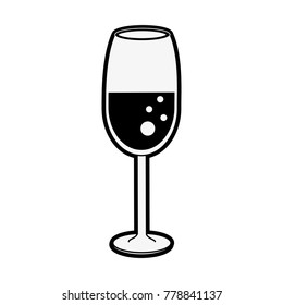 Champagne cup isolated
