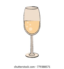 Champagne cup isolated