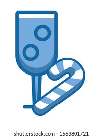 champagne cups drink isolated icon vector illustration design