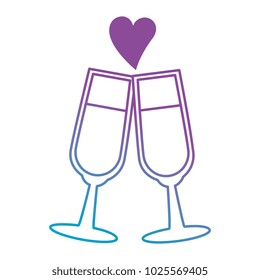 champagne cups isolated icon