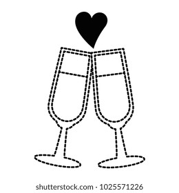 champagne cups isolated icon