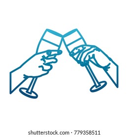 Champagne cups toast