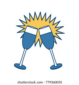 Champagne cups toast
