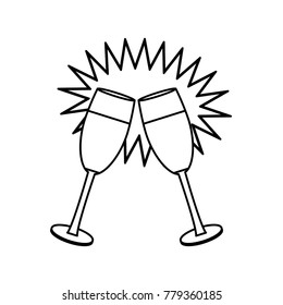 Champagne cups toast
