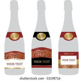 champagne design label template #1
