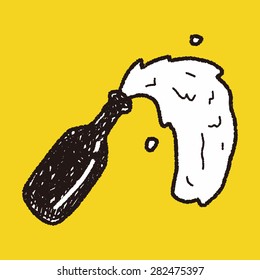 champagne doodle