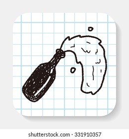 champagne doodle