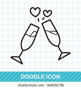champagne doodle