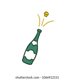 champagne doodle icon
