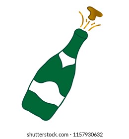 champagne doodle icon