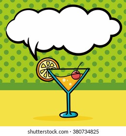 champagne doodle, speech bubble