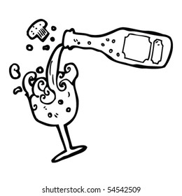champagne drawing