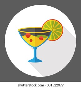champagne drink flat icon