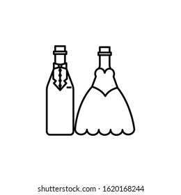 champagne, drink line icon. Elements of wedding illustration icons. Signs, symbols can be used for web, logo, mobile app, UI, UX
