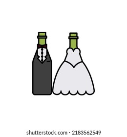 champagne, drink line icon. Elements of wedding illustration icons. Signs, symbols can be used for web, logo, mobile app, UI, UX
