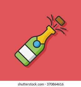 champagne drink vector icon
