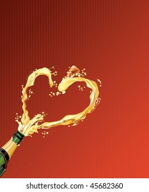 Champagne explosion for celebrating