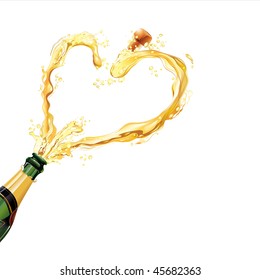 Champagne explosion for celebrating