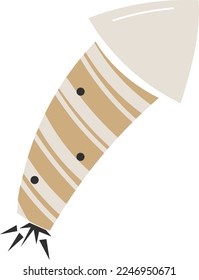 Champagne firecracker hand drawn illustration