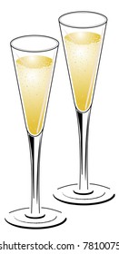Champagne flute "bubbly"