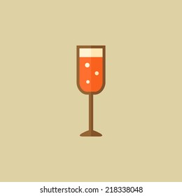 Champagne. Food Flat Icon