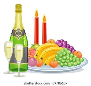 Champagne fruits