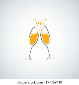 Champagne Glass Background 