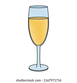 Champagne glass cup scribble