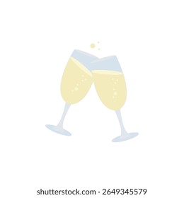 champagne glass emoji symbol sign icon vector illustration