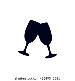 champanhe vidro emoji símbolo ícone símbolo ícone vetor ilustração
