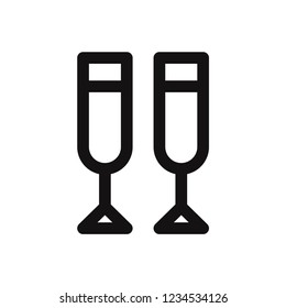 Champagne glass icon