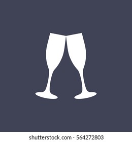 champagne glass icon. 