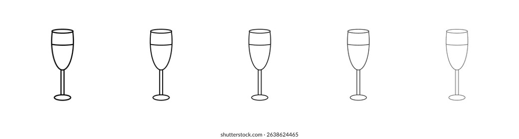 Champagne Glass icon concept. graphic design, logo, Web, UI.