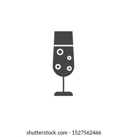 Champagne glass icon isolated on white background. Drink symbol modern, simple, vector, icon for website design, mobile app, ui. Vector Illustration