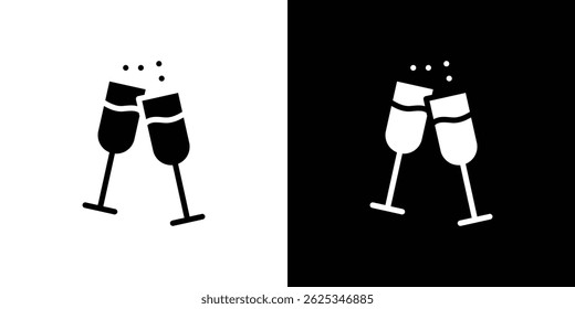 Champagne Glass icon simple line vector. Symbol, logo.