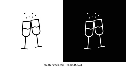 Champagne Glass icon symbol concept for graphic design, Website, UI. EPS