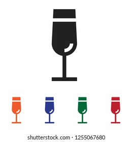 Champagne glass icon vector