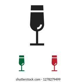 Champagne glass icon vector