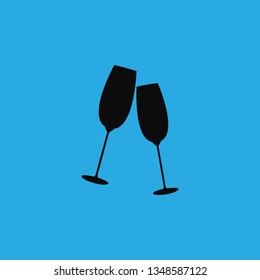 champagne glass icon vector