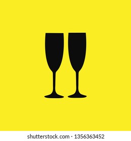 champagne glass icon vector