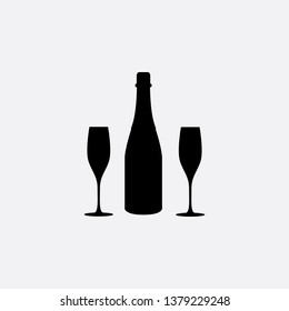 champagne glass icon vector