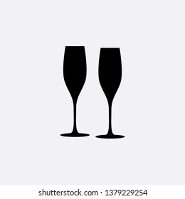 champagne glass icon vector