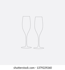 champagne glass icon vector