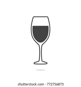 Champagne glass icon vector