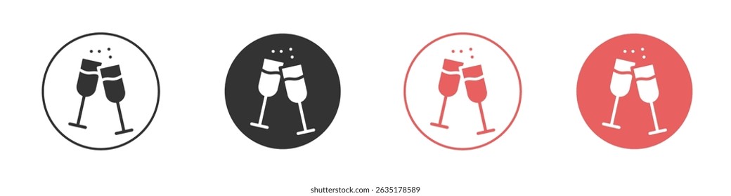 Champagne Glass icon vector design template simple and clean style
